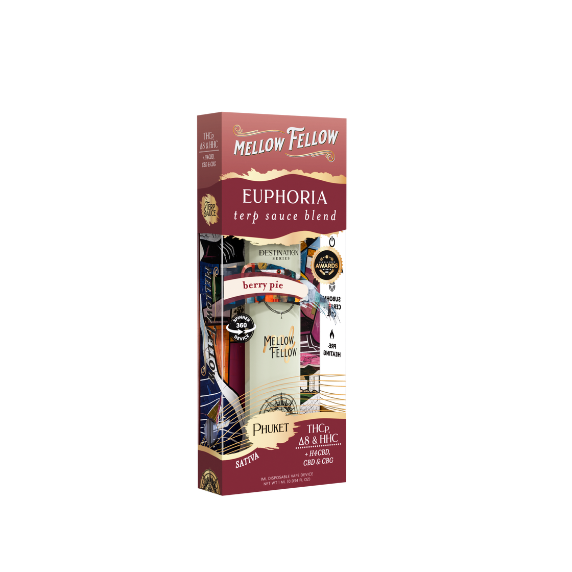 SATIVA MELLOW FELLOW TERP SAUCE BLEND -  SPINNER 1 ML
