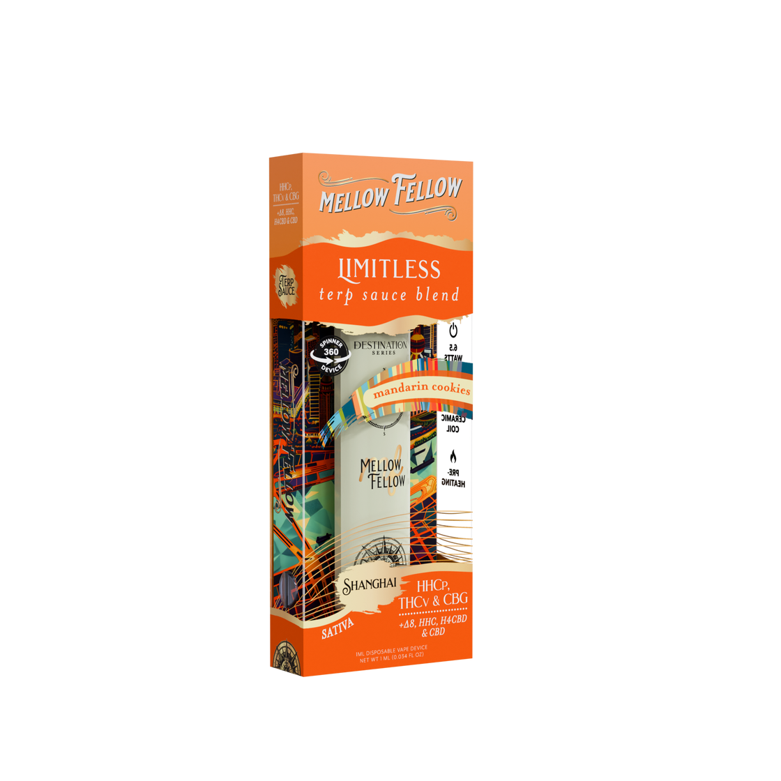 SATIVA MELLOW FELLOW TERP SAUCE BLEND -  SPINNER 1 ML