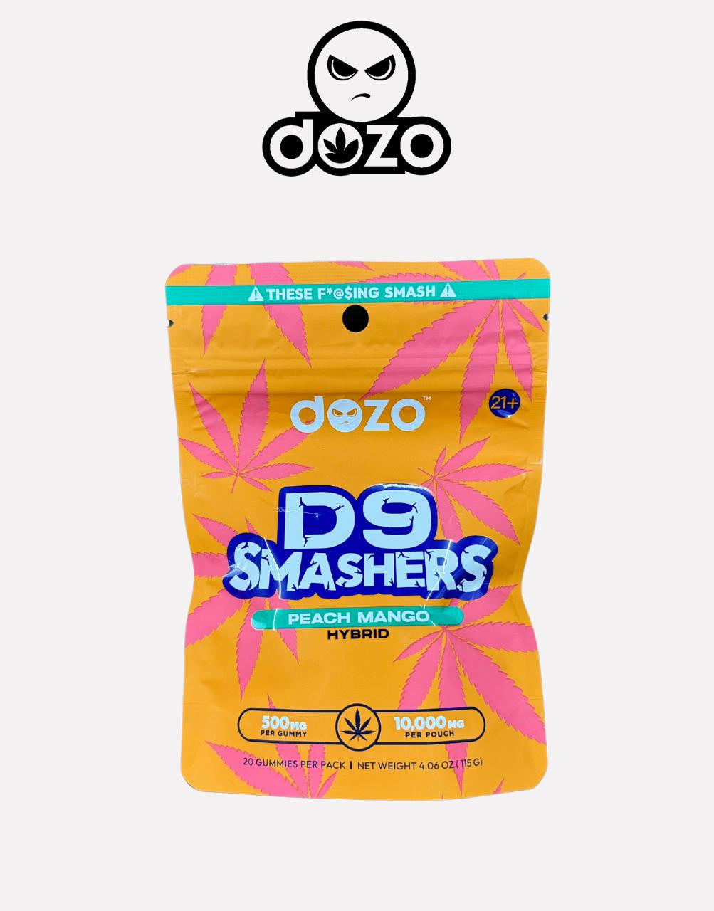 Dozo D9 Smashers 10,000mg Gummies 500mg/gummy 20 PKS - HYBRID
