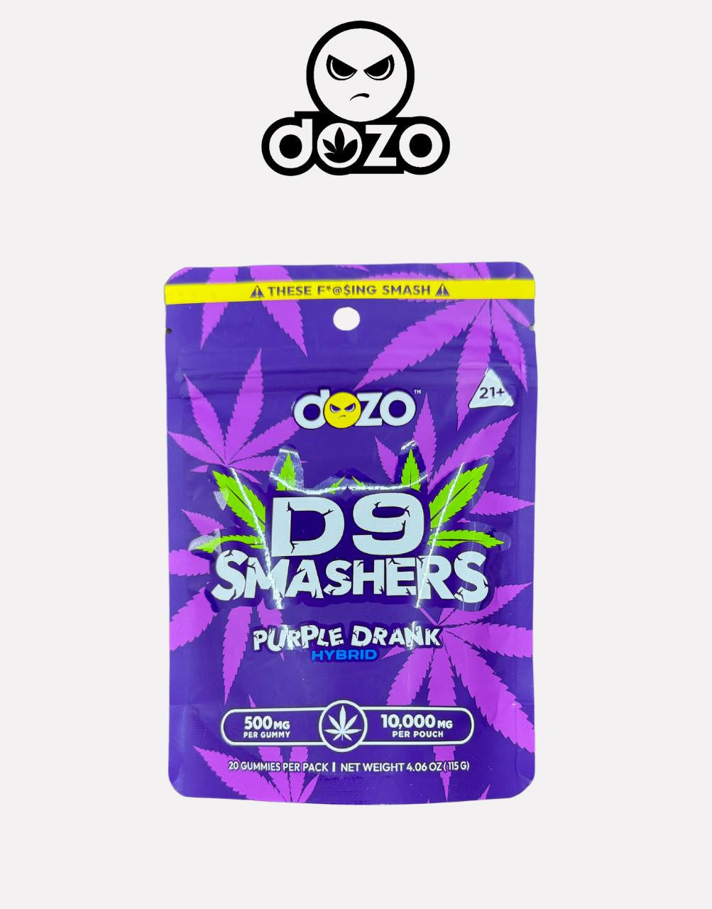 Dozo D9 Smashers 10,000mg Gummies 500mg/gummy 20 PKS - HYBRID