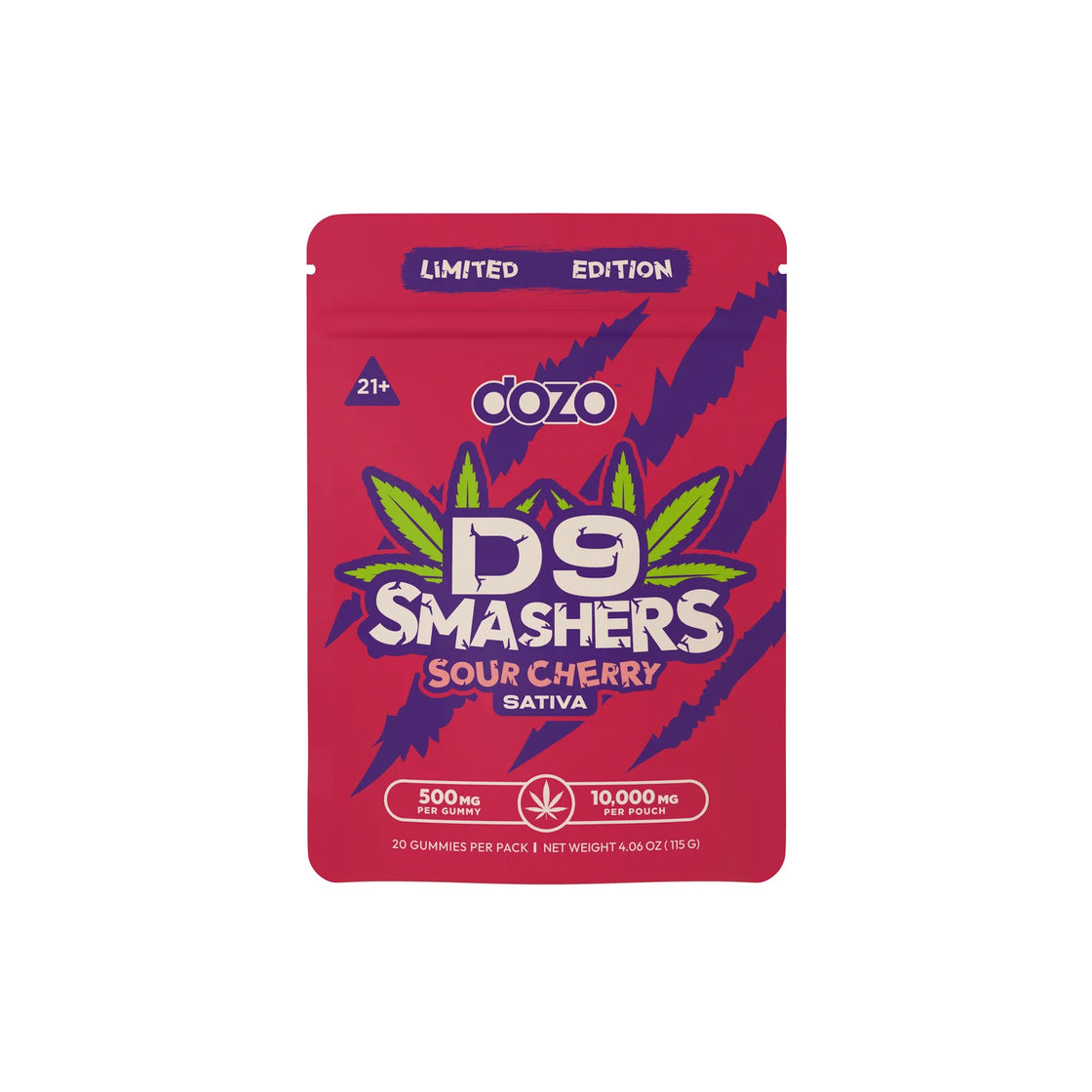 Dozo D9 Smashers 10,000mg Gummies 500mg/gummy 20 PKS - SATIVA