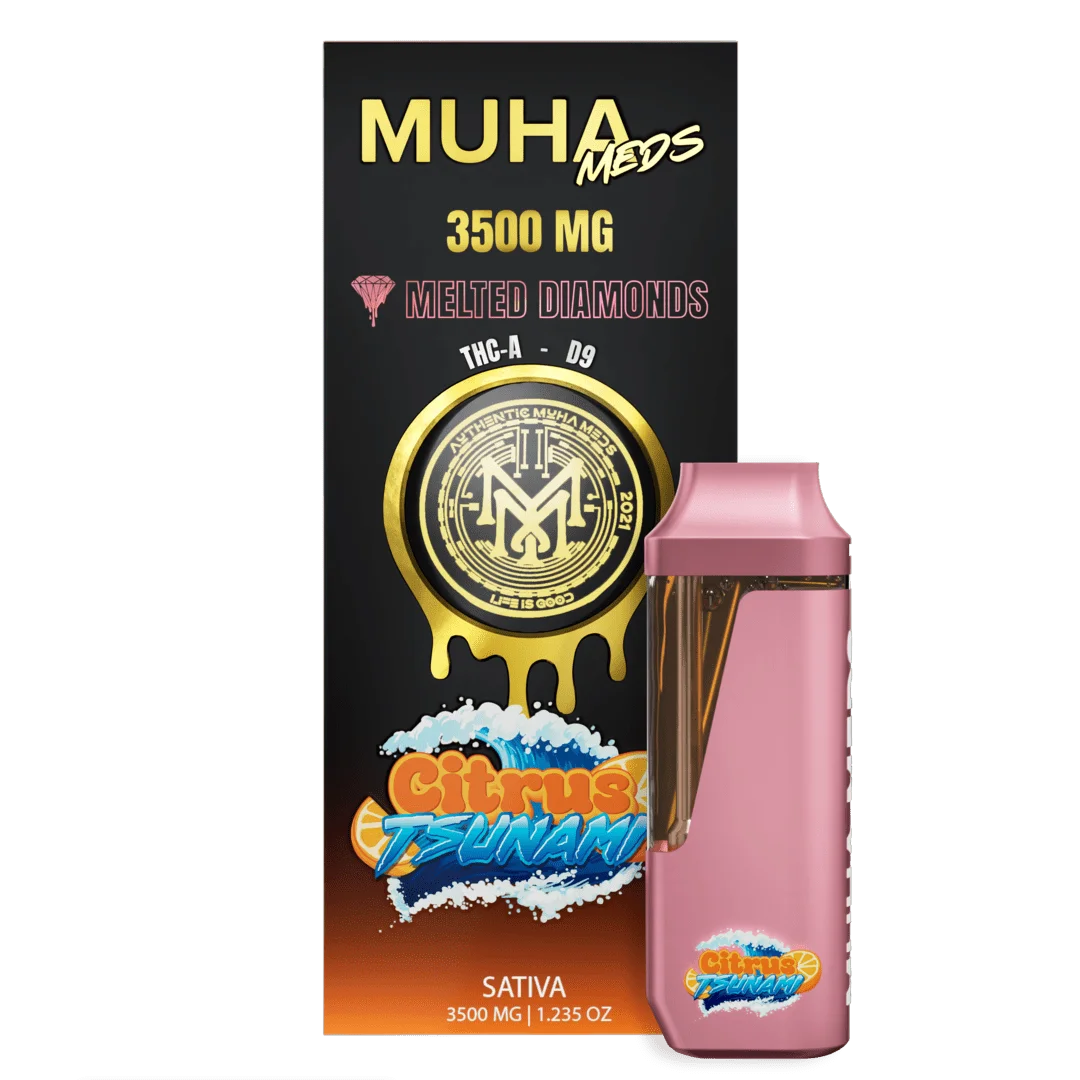 MUHA MEDS melted Diamonds THCA Disposable- Delta 9 3.5grams
