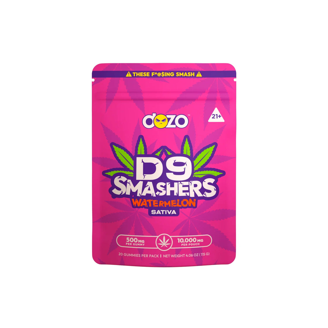 Dozo D9 Smashers 10,000mg Gummies 500mg/gummy 20 PKS - SATIVA