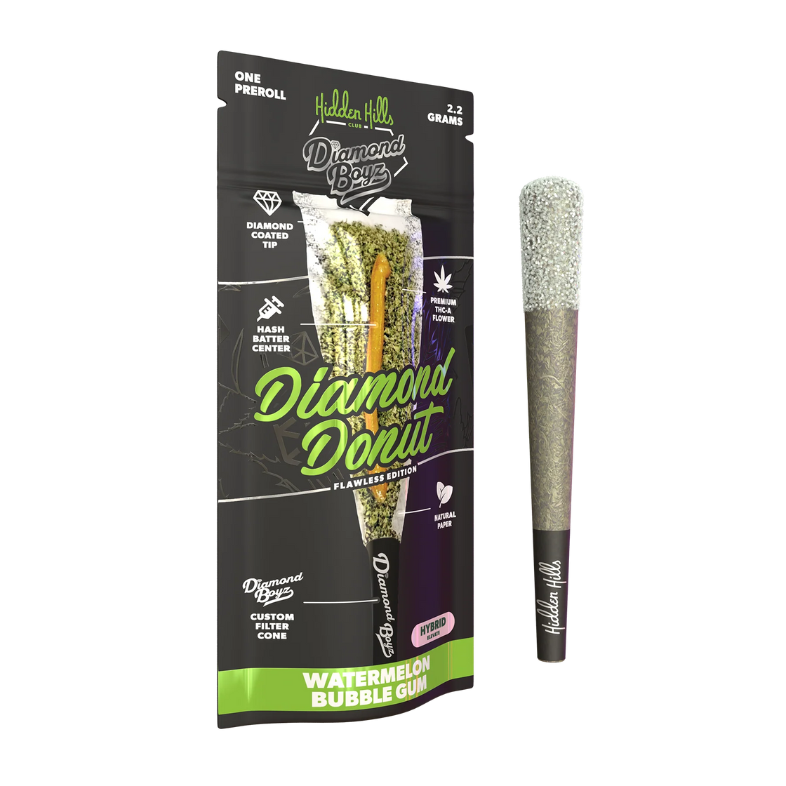 Hidden Hills Diamond Donut 2.2g Pre rolls